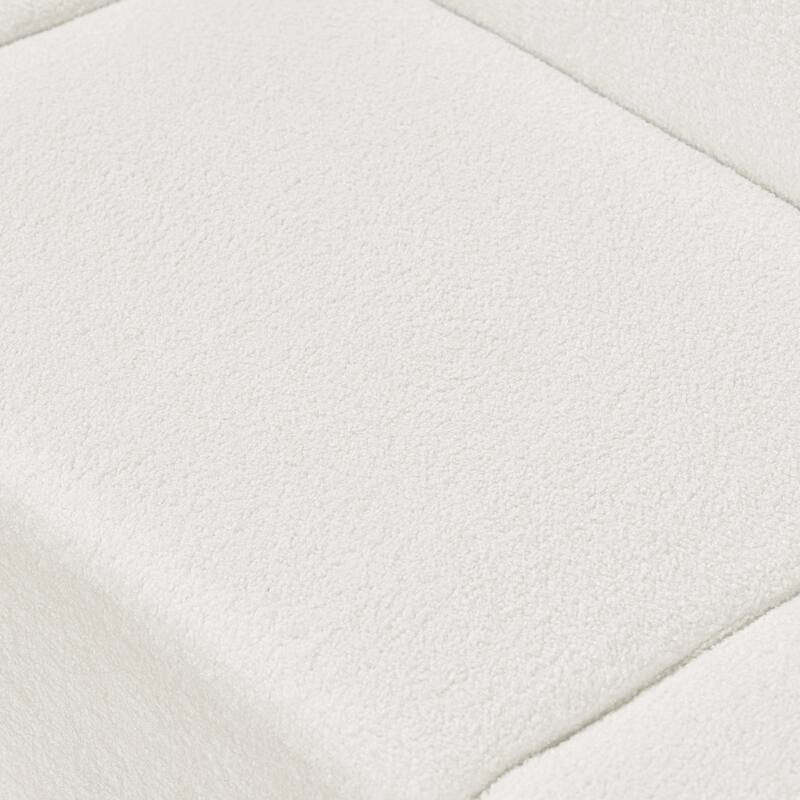 L-Shaped Curved Sectional Sofa, Boucle Upholstered 4-Seater Sofa, Corner Sofa with Pillows for Living Room, Apartment