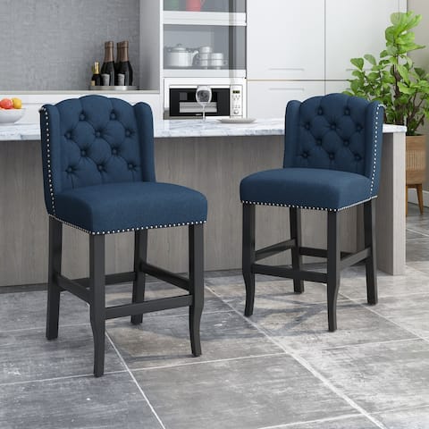 Foxcroft Wingback Counter Stool (Set of 2) by Christopher Knight Home