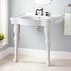 preview thumbnail 2 of 8, Jasmine White Porcelain Wall Mount Console Sink 2 Spindle Pedestal Leg With Overflow and Widespread Faucet Holes