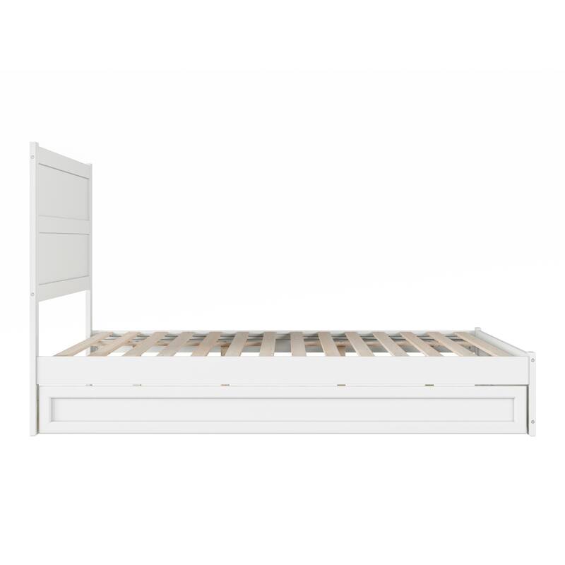 Aveline Wood Platform Bed with Matching Footboard & Trundle