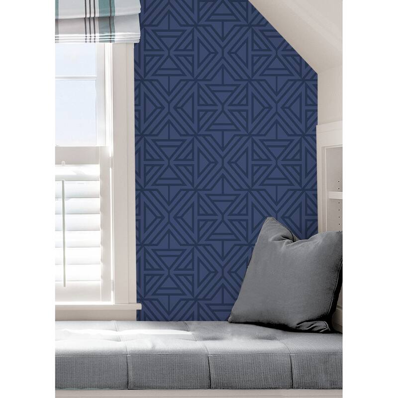 NuWallpaper Blue Linear Peel & Stick Wallpaper