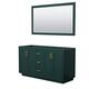 Option Green, Brushed Gold Trim, No Top