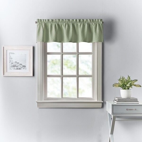 DKNY Chrysanthemum Floral Valance, Swag & Tier Pair Curtain