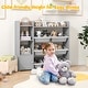 preview thumbnail 4 of 8, Gymax 4-Tier Kids Toy Storage Organizer Bookshelf w/ 8 Toy Organizer