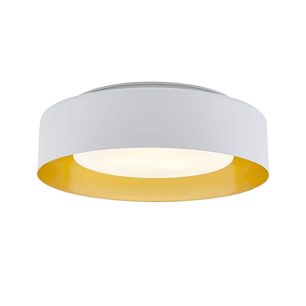 White And Gold Modern Ceiling Light 16 inch - 16"