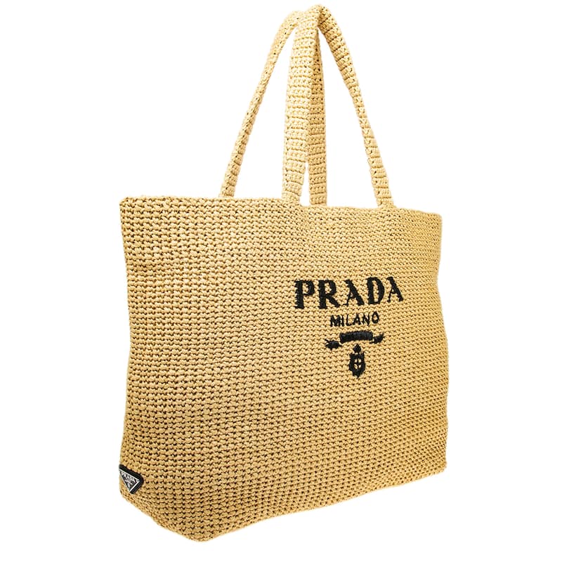 Prada Crochet Logo Tote Bag