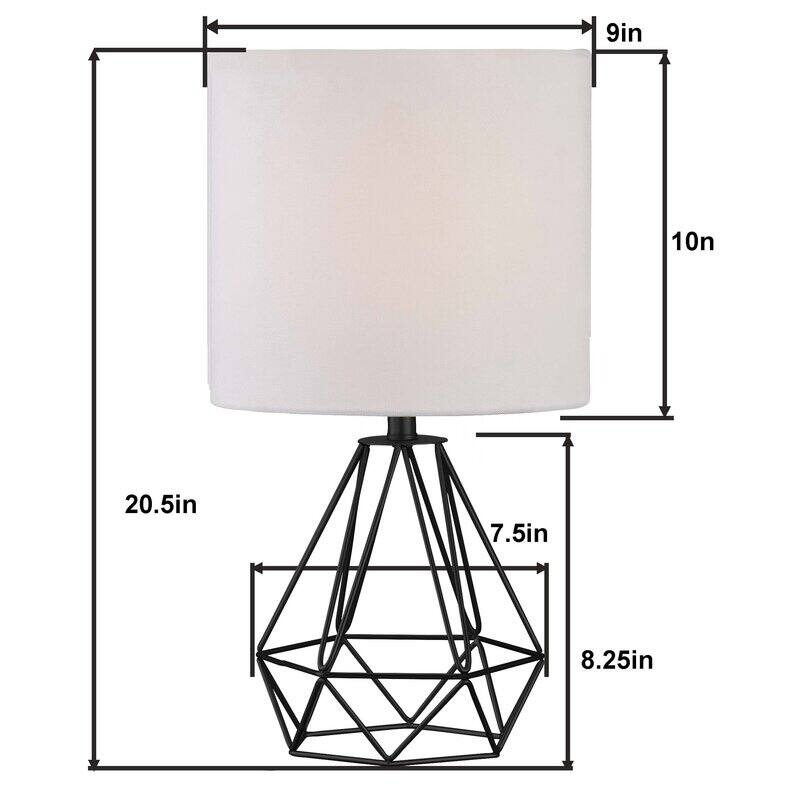 20.5" Bedside Table Lamp Set (Set of 2)