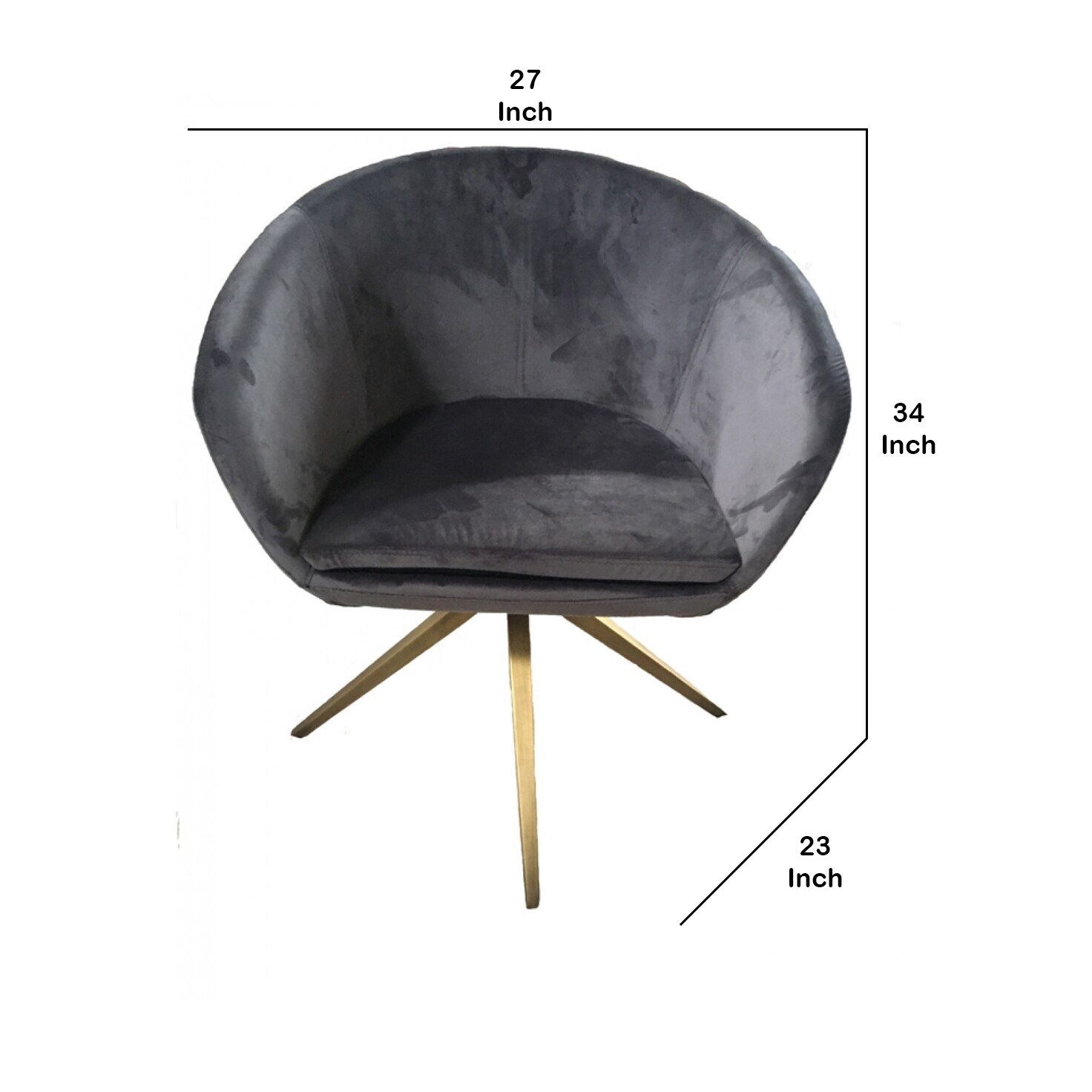 Dining Chair With Curved Backrest And Angled Metal Legs Gray And Bronze On Sale Overstock 31410165