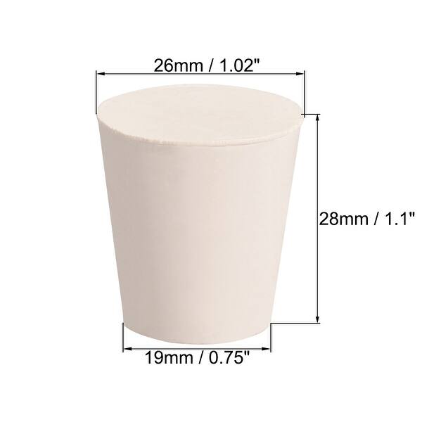 Tapered Shaped Solid Rubber Stopper for Lab Tube Stopper Size