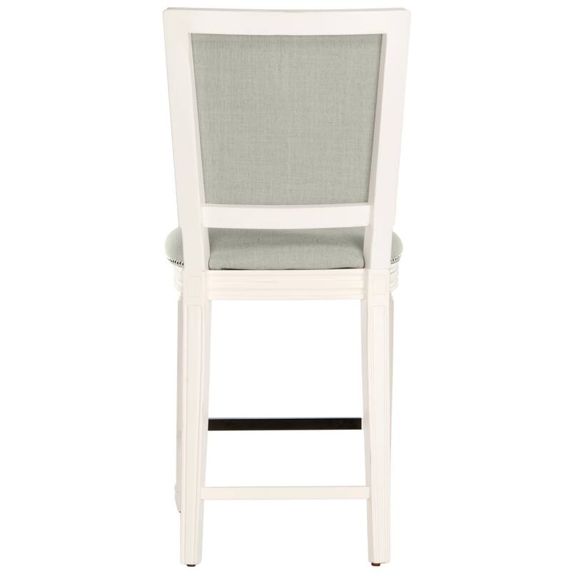 SAFAVIEH Judyth -26 Inch Light Grey/ Cream Rectangular Counter Stool (Set of 2) - 19.3" x 23.5" x 43.3" - 19Wx24Dx43H