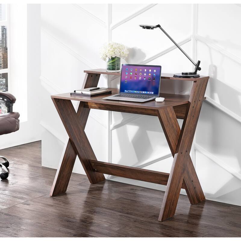 Ledel Wood Home Office Computer Desk Writing Desk With Open Shelf