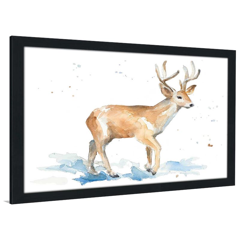 "Watercolor Deer (Horizontal)" Print on Acrylic