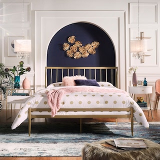 Parkcrest Gold Metal Bed by iNSPIRE Q Bold