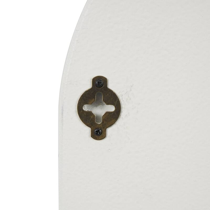 Wooden Geometric Arched 4 Shelf Room Wall Shelf with Varying Block Shapes - Cream or Black - Roche River Decor