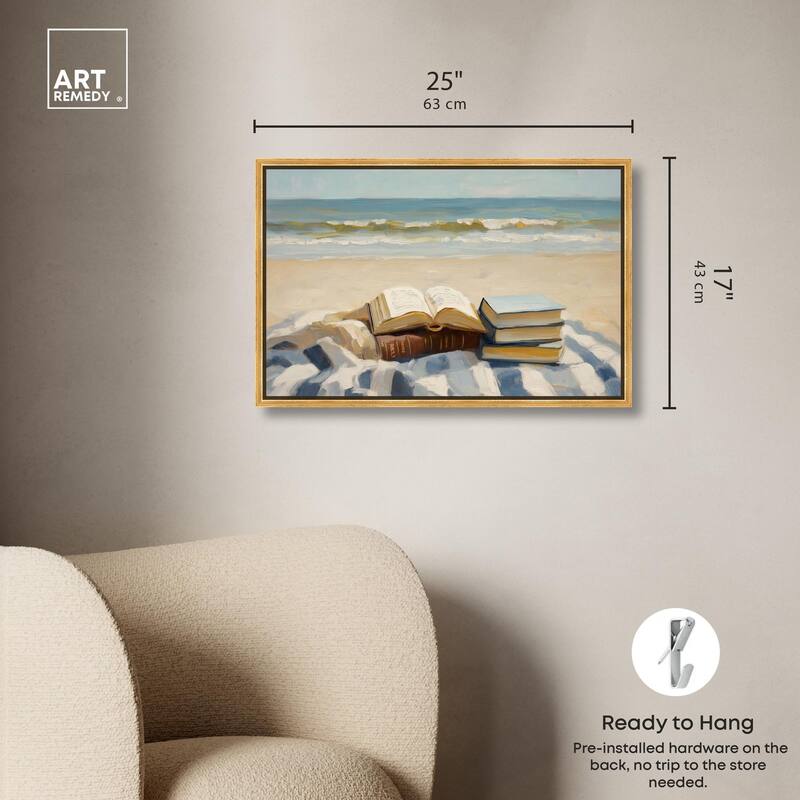 Beach Reading Canvas by Art Remedy