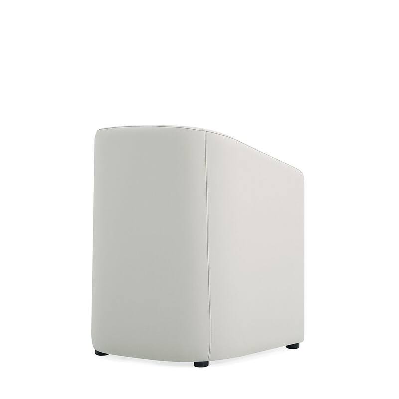 Manhattan Comfort Anna Modern Round Faux Leather Dining Armchair