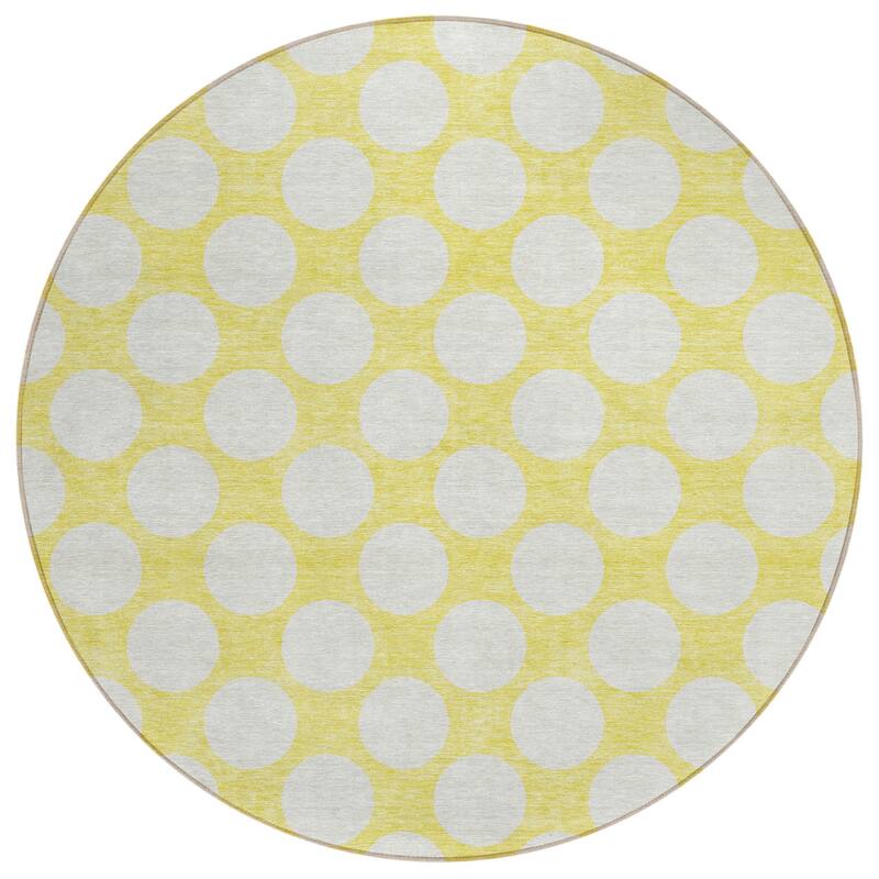 HomeRoots Polka Dot Transitional Rectangle Outdoor Rug