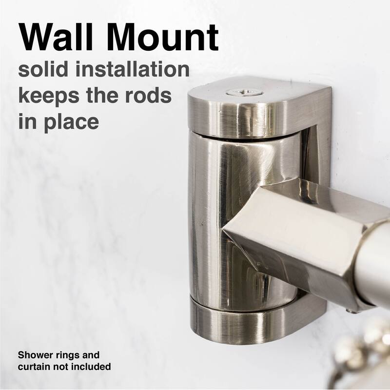 Double Curved Shower Curtain Rod Adjustable 44 to 70 inches by JS Jackson Supplies