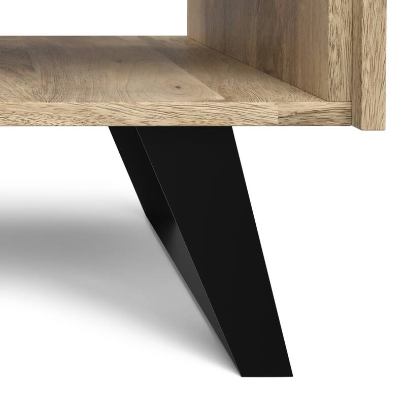 WYNDENHALL Mitchell SOLID WOOD / Metal 22 inch wide Square Modern Industrial End Table - 22 W x 22 D x 22 H