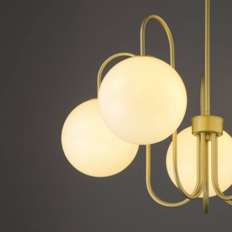 Acroma - 5 Light Gold Steel Dimmable Classic / Traditional Chandelier - N/A