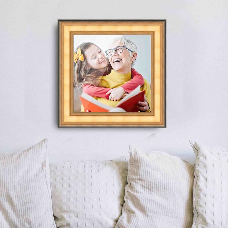 24x18 Frame Gold Plein Aire Solid Wood Picture Frame Width 2 Inches |