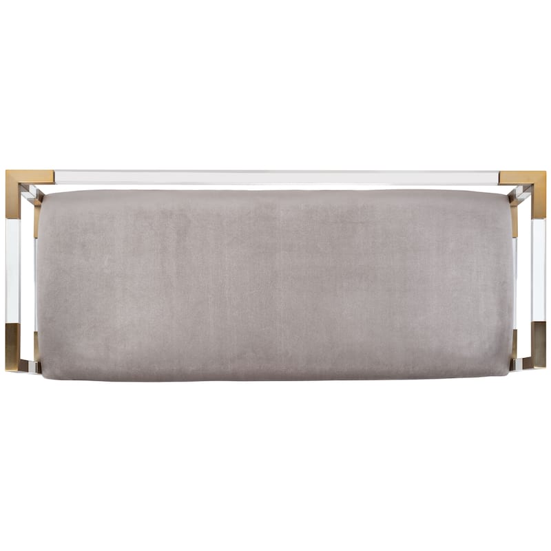 SAFAVIEH Couture Shakti Grey Acrylic Bench - 50Wx18Dx26H