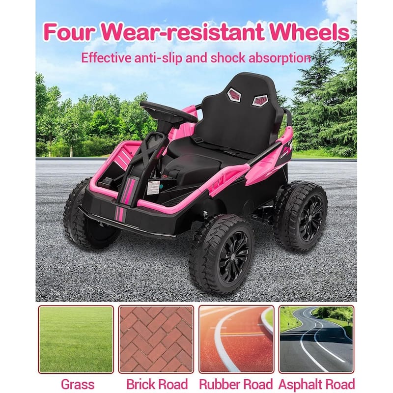 24V Electric Ride-On Toys with Parent Remote for Big Kids Best Gift