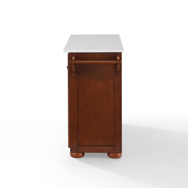 Kitchen Island Stone Top Portable Cart Storage Cabinet Modern Kitchen Furniture