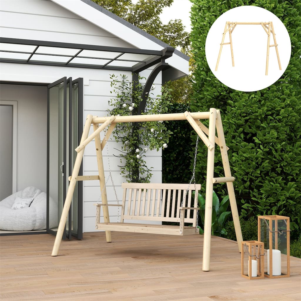 Heavy Duty Outdoor Swing Frame for Porch or Backyard Use - 78.7" W x 53.1" D x 67.7" H