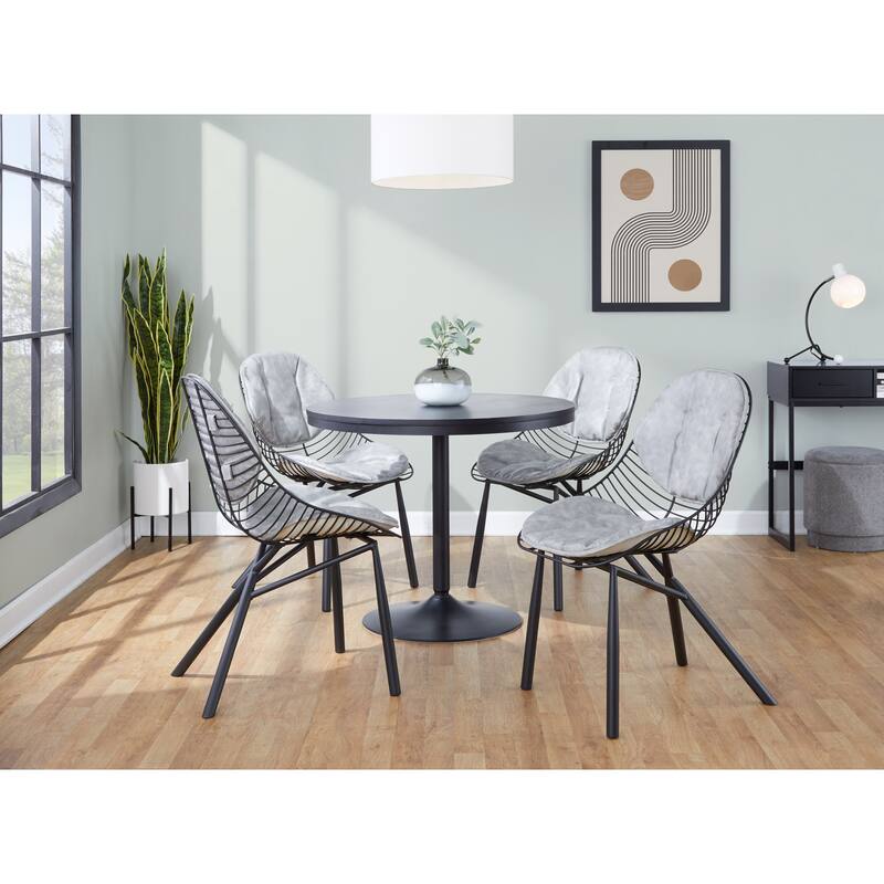 Copper Grove Beloslav Wired Chairs with Removable Faux Leather Cushions (Set of 2)
