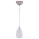 preview thumbnail 7 of 7, Milano Satin Nickel Mini Pendant Ceiling Light White Glass - 4.5-in W x 8.25-in H x 4.5-in D