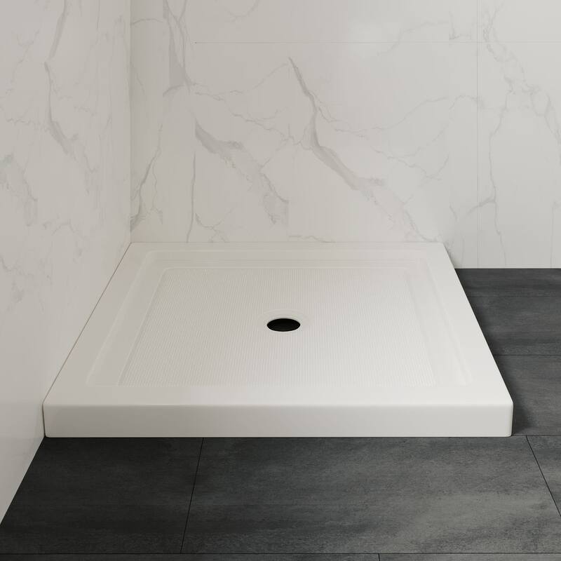 Ove Decors 15SBR-BALI34 Bali 34" x 32" Rectangular Shower Base with - White