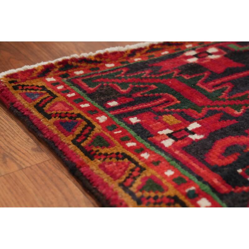 Hand Knotted Oriental 100% Wool Carpet Traditional Medallion Red Heriz Area Rug - 10' 11'' X 8' 2''
