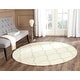 preview thumbnail 118 of 132, SAFAVIEH Handmade Cambridge Luisa Moroccan Trellis Wool Rug 4' Round - Ivory/Light Green