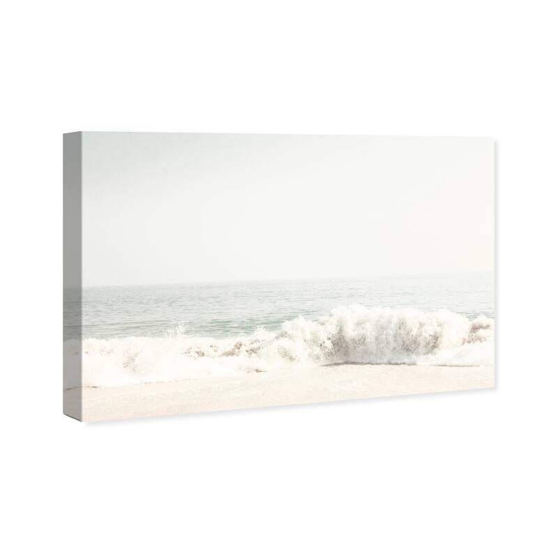 Wynwood Studio Canvas Nautical and Coastal Subtle on the Shore White and Light Blue Nautical & Coastal Wall Art Canvas Print