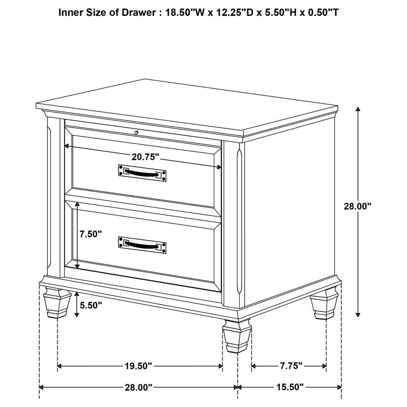 Franco 4-Piece Storage Platform Bedroom Set