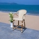 preview thumbnail 11 of 68, SAFAVIEH California Outdoor Bistro 26-inch Counter Stool with Arms - 23" W x 26" D x 43" H