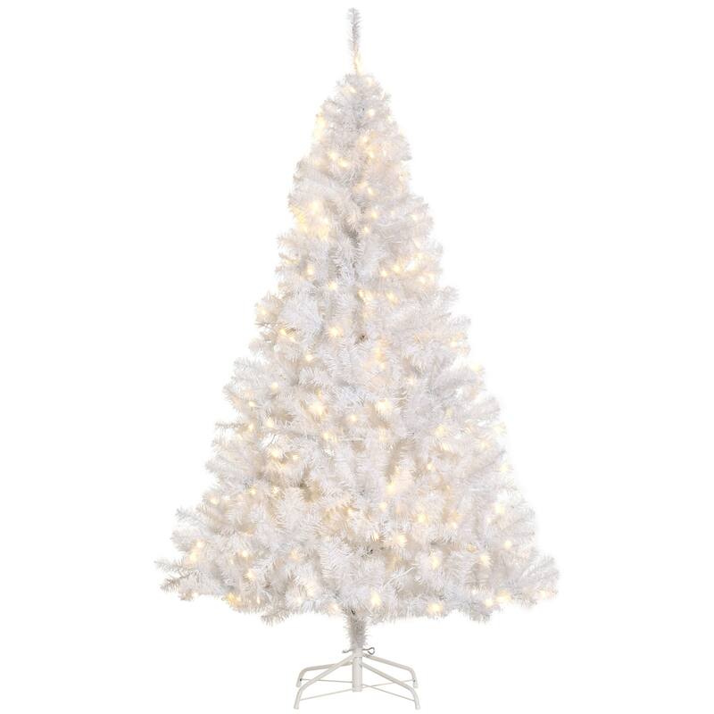 6ft Artificial Douglas Fir Christmas Tree with Warm White LED Lights, 1000 Tips