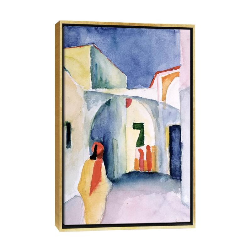iCanvas "A Glance Down An Alley " by August Macke Framed - Gold - 40x26