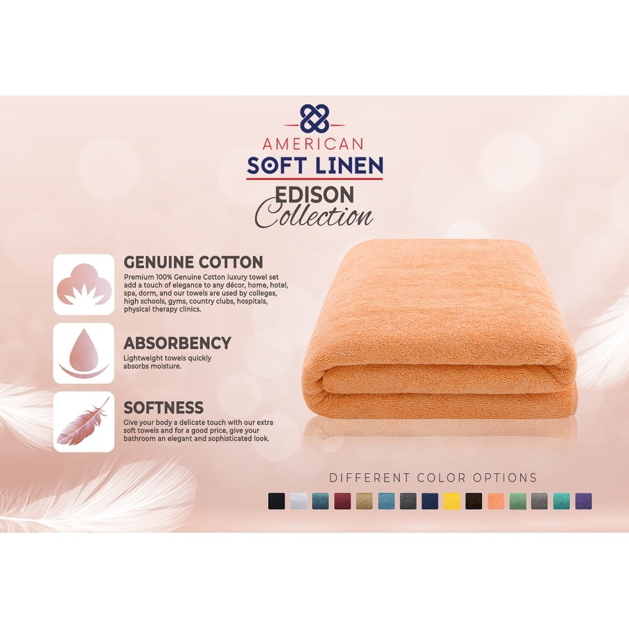 American Soft Linen 100% Genuine Turkish Cotton Large Jumbo Bath