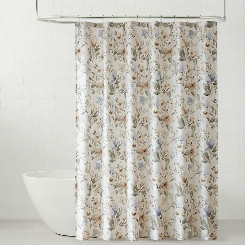 Harbor House Blue Herbal Shower Curtain