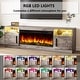 preview thumbnail 15 of 42, Bossin 70" Fireplace TV Stand with 36" Electric Fireplace, TV Stand for TVs Up to 80", 20 Colors LED Lights/Entertainment Center