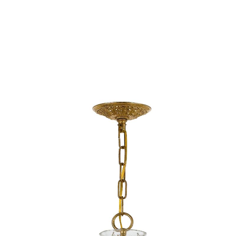 Filmore 6 Light Swarovski Strass Crystal Gold Chandelier - 23'' W x 25'' H