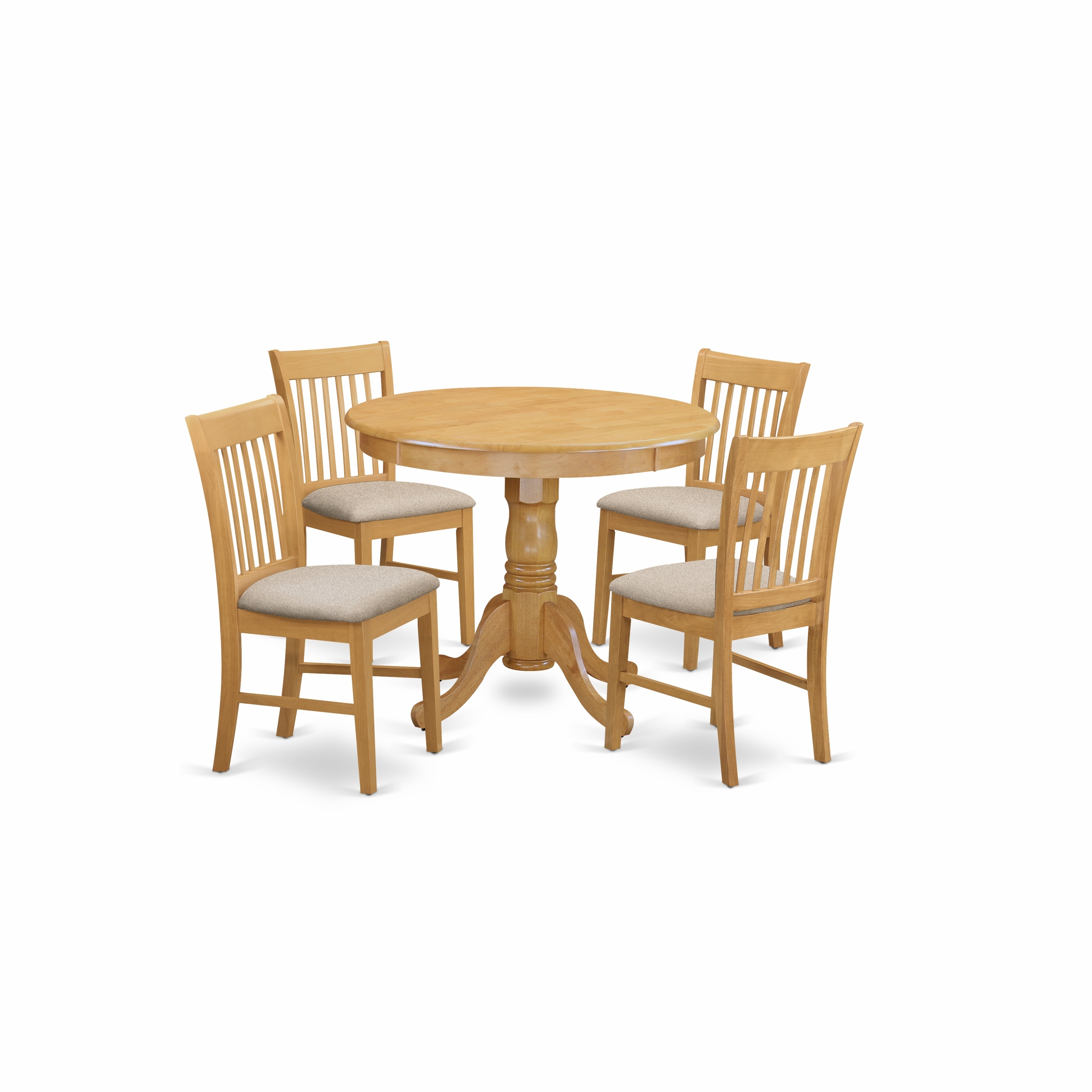 Shop Anno5 Oak 5 Piece Dinette Table Set Small Kitchen Table And 4 Dining Chairs Oak Overstock 14366403