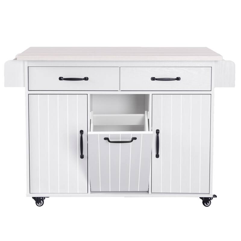 Kitchen Cart with Drop Leaf,Spice Rack,Towel Rack and Drawer