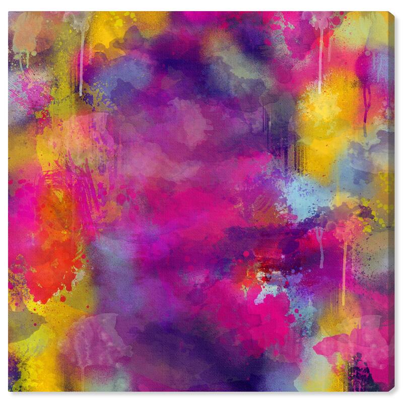 Wynwood Studio Canvas Abstract Amerina Purple and Traditional Wall Art Canvas Print