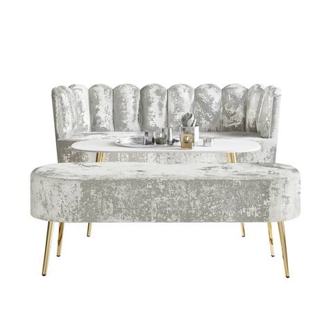 CraftPorch Luxurious Velvet Upholstered 3-piece Living Set