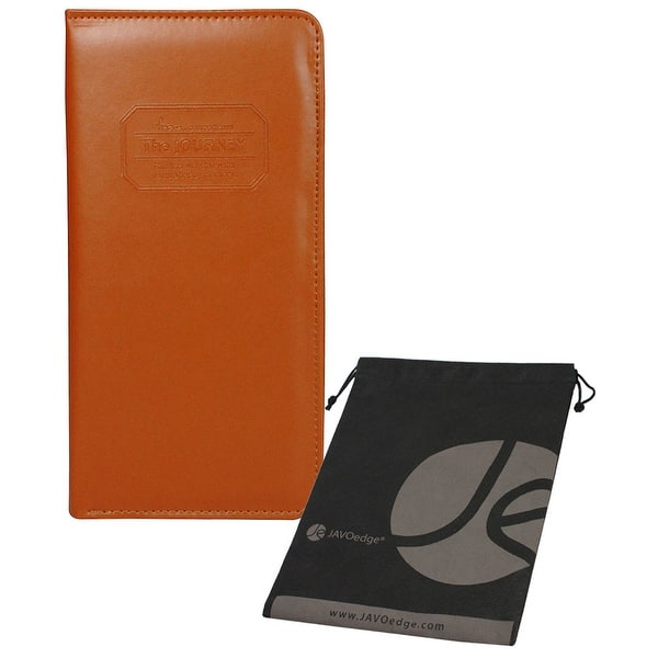 Shop Javoedge Long Passport Travel Document Holder With Snap Closure Bonus Drawstring Bag 4 5 L X 25 W X 9 H Overstock 14164312