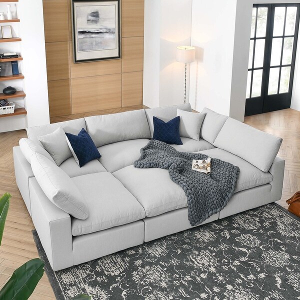 Commix Down Filled Overstuffed 6-Piece Sectional Sofa - On Sale
