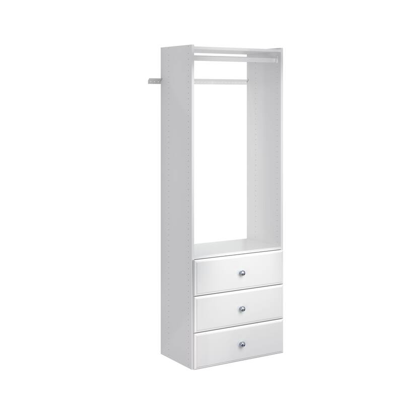 Easy Track Elite Laminate Closet Tower Kit - White